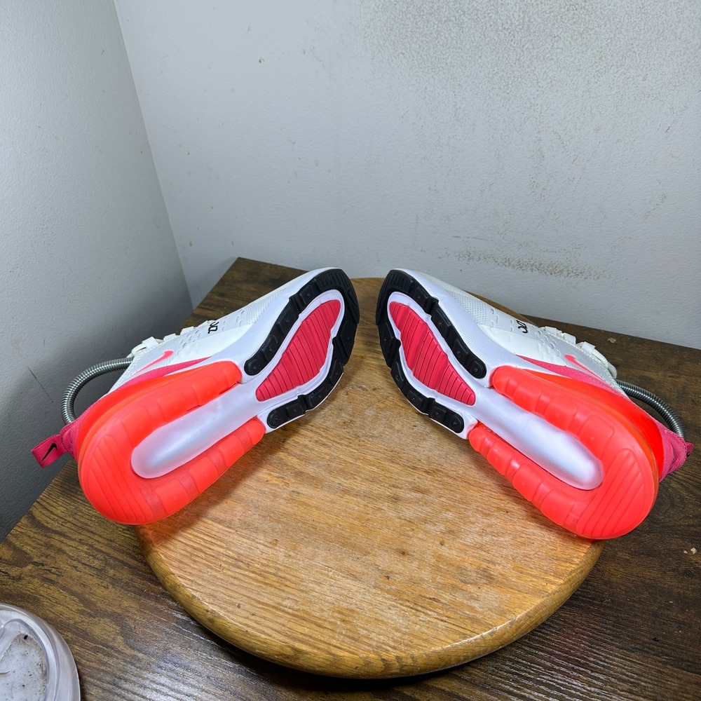 Nike Air Max 270 Womens White Bright Crimson Pink Sneakers AH6789-122 Size 6.5 - Picture 5 of 8